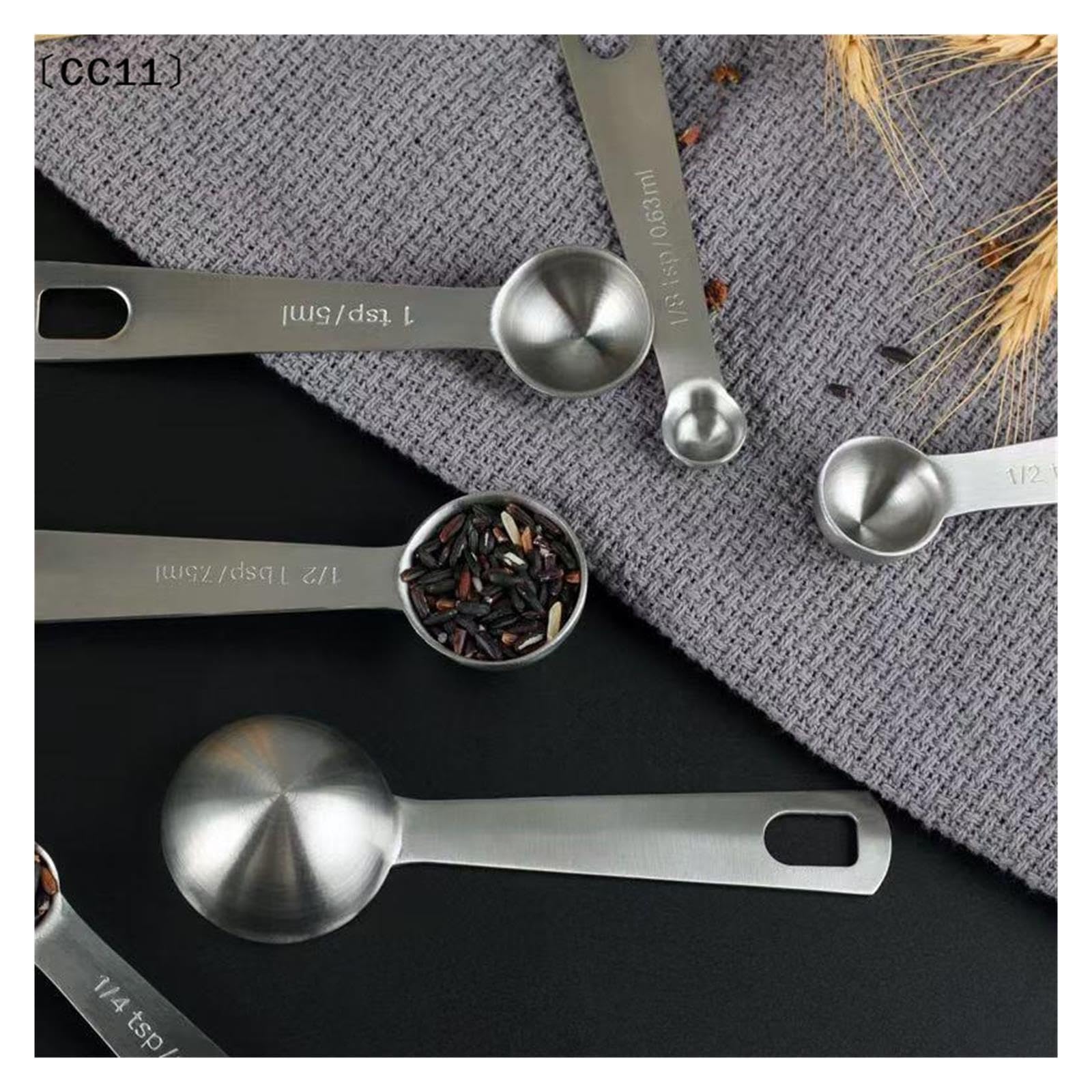 Cuillères doseuses en acier inoxydable, 1/5/6 pcs, CC11