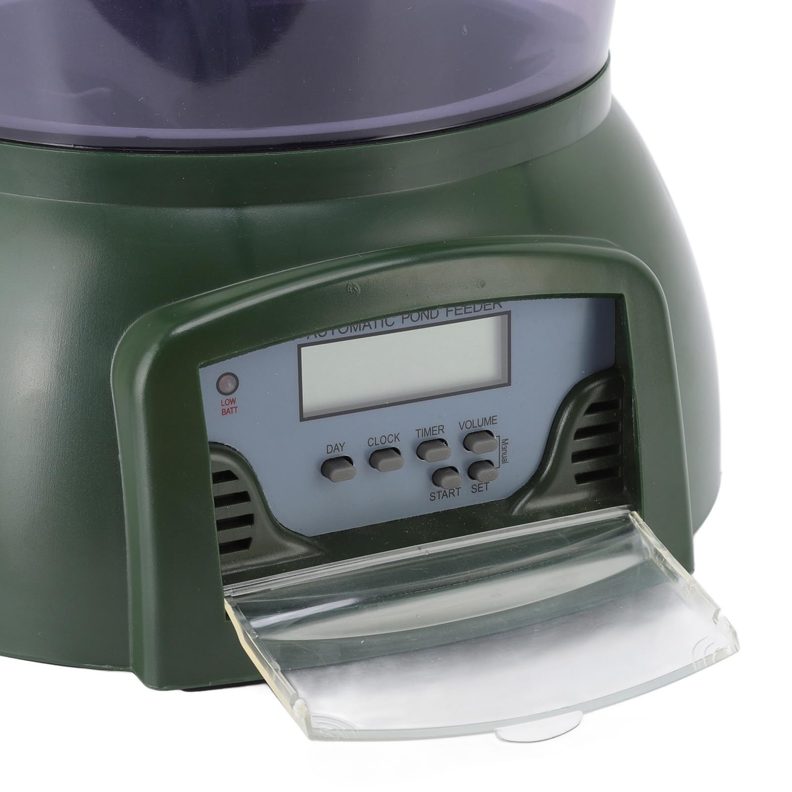 Annadue Mangiatoia Automatica per Pesci, Dispenser Automatico di Mangime per Pesci da Laghetto da 4,25 Litri con Display LCD, Alimentatore per Acquario Alimentato a Batteria per l'Alimentazione con