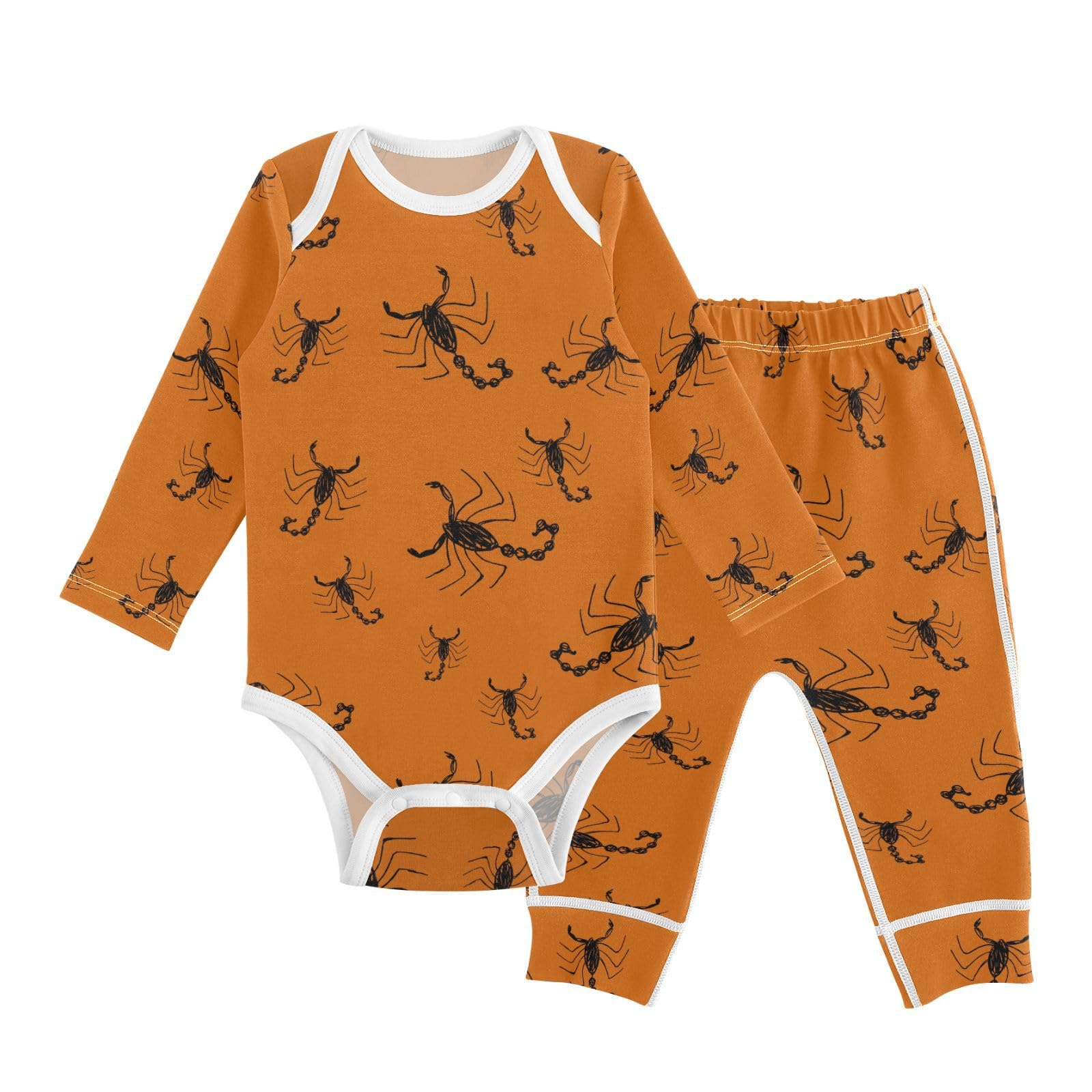 vvfelixl Baby Onesie Pants Sets Sketches Of Scorpions Long Sleeve Baby Clothes for Boys Girls 9-12M