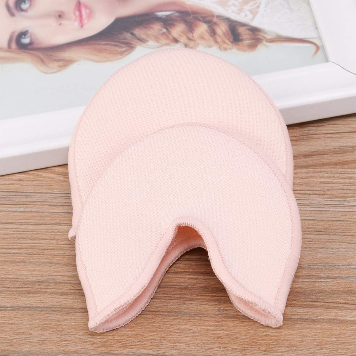 Holibanna Ballet Toe Pads 2 Pairs Ballet Toes Pad Pointe Shoe Socks for High Heel Dance Shoes