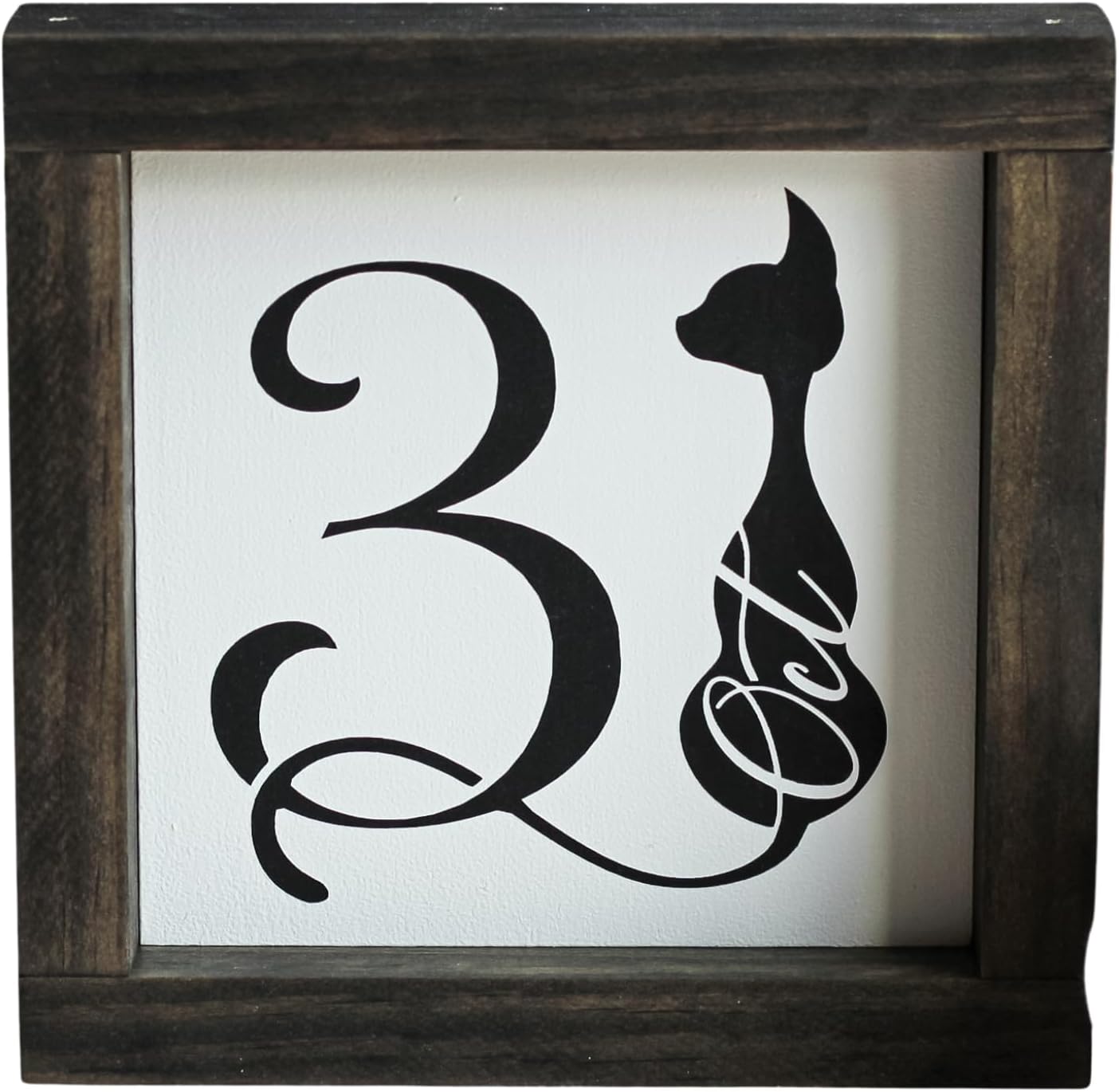 Halloween Decor Wall Sign Oct 31st | Gift for Cat Lovers | Spooky Decorations Black Art Hanging 7x7