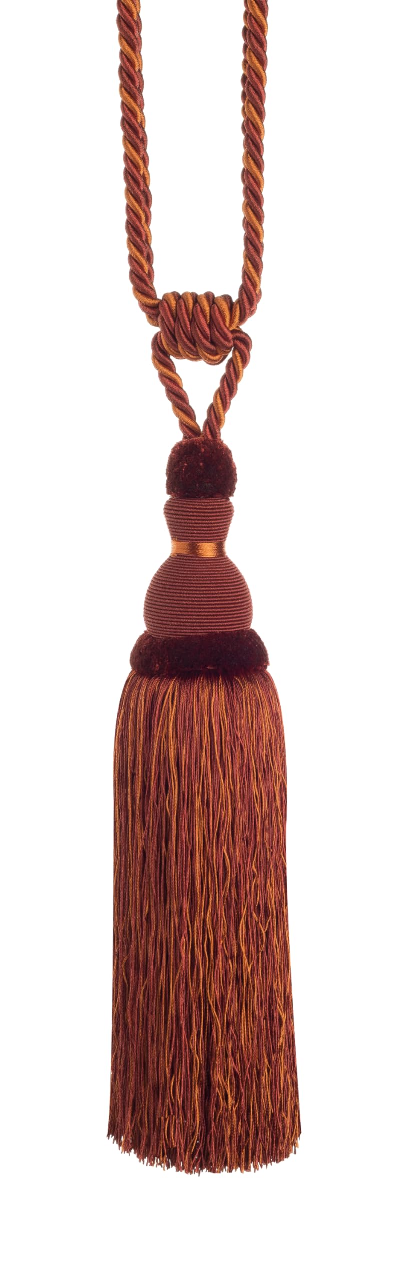 Swish Moulin Ruffle Coset Tasseled Curtain Tie Back, Amber