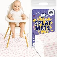 EliwithLove 30 Pack Extra Large 49x49" 100% Waterproof Disposable Splat Mats for High Chair - Floral Baby Floor Protector