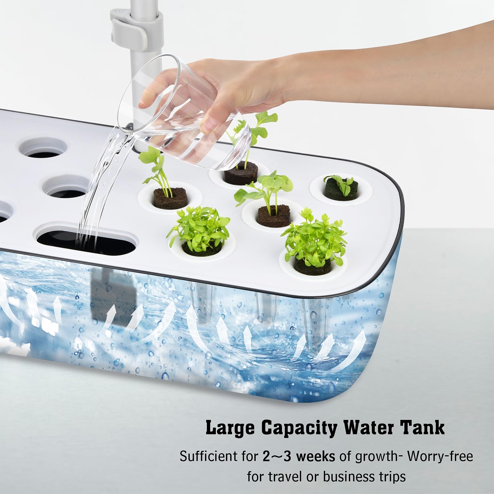 12 Pods Hydroponics Growing System, Indoor Herb Garden with LED Grow Light, Plants Germination Kit with Automatic Timer, Smart Garden Planter, Height Adjustable, for Home & Kitchen Gardening