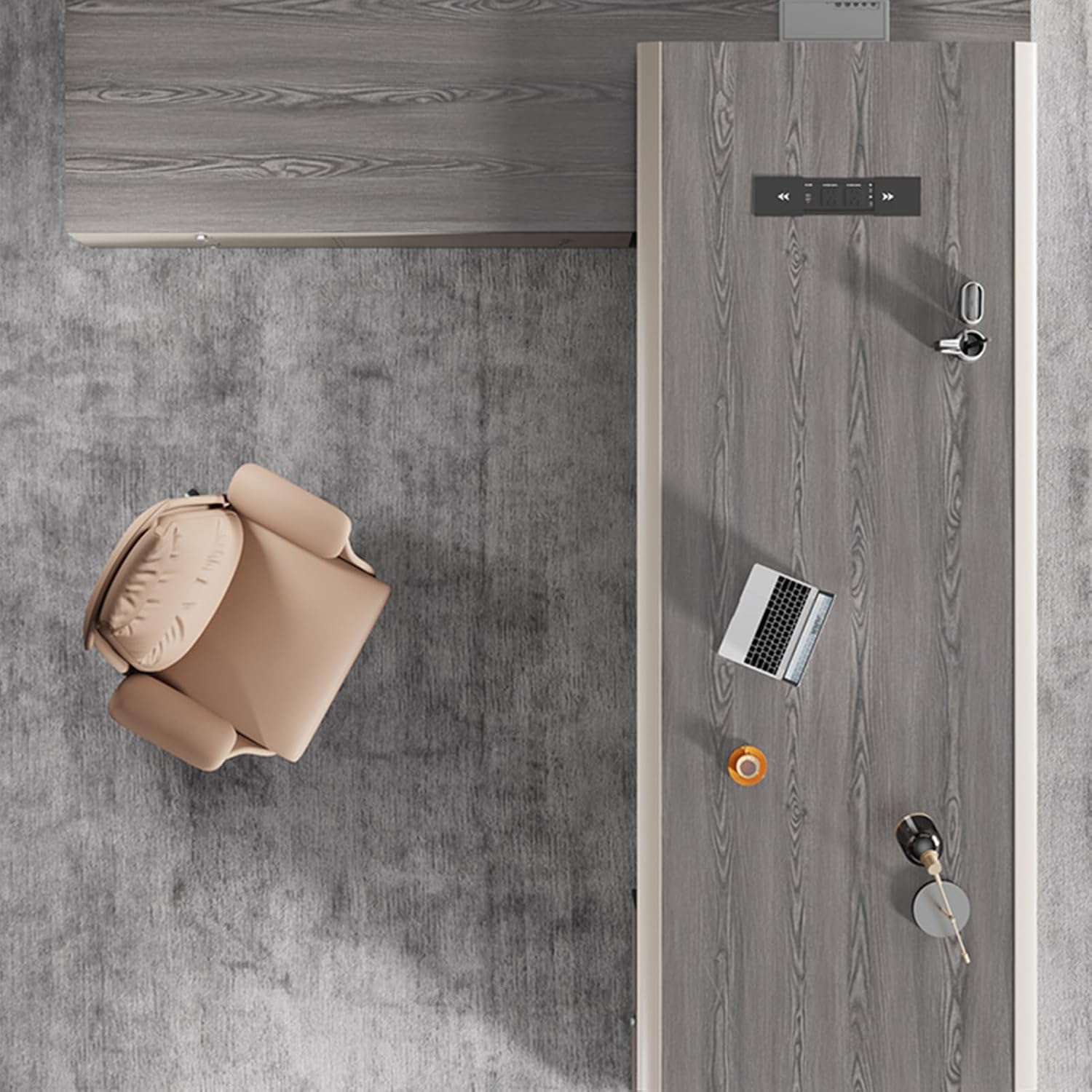 102" Modern Luxury L Shaped Executive Office Desk Computer Desk with File Drawers, Study Writing Table Business Furniture Set