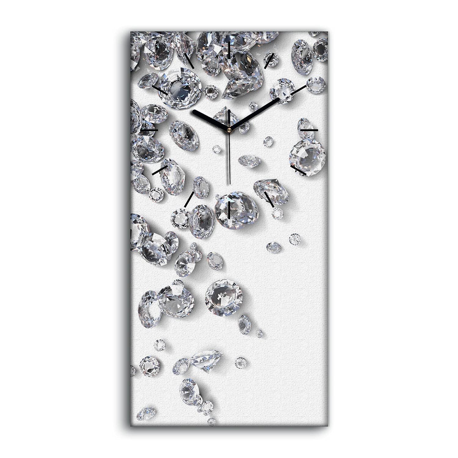 Horloge sur toile Coloray 30x60 cm tableau moderne silencieux