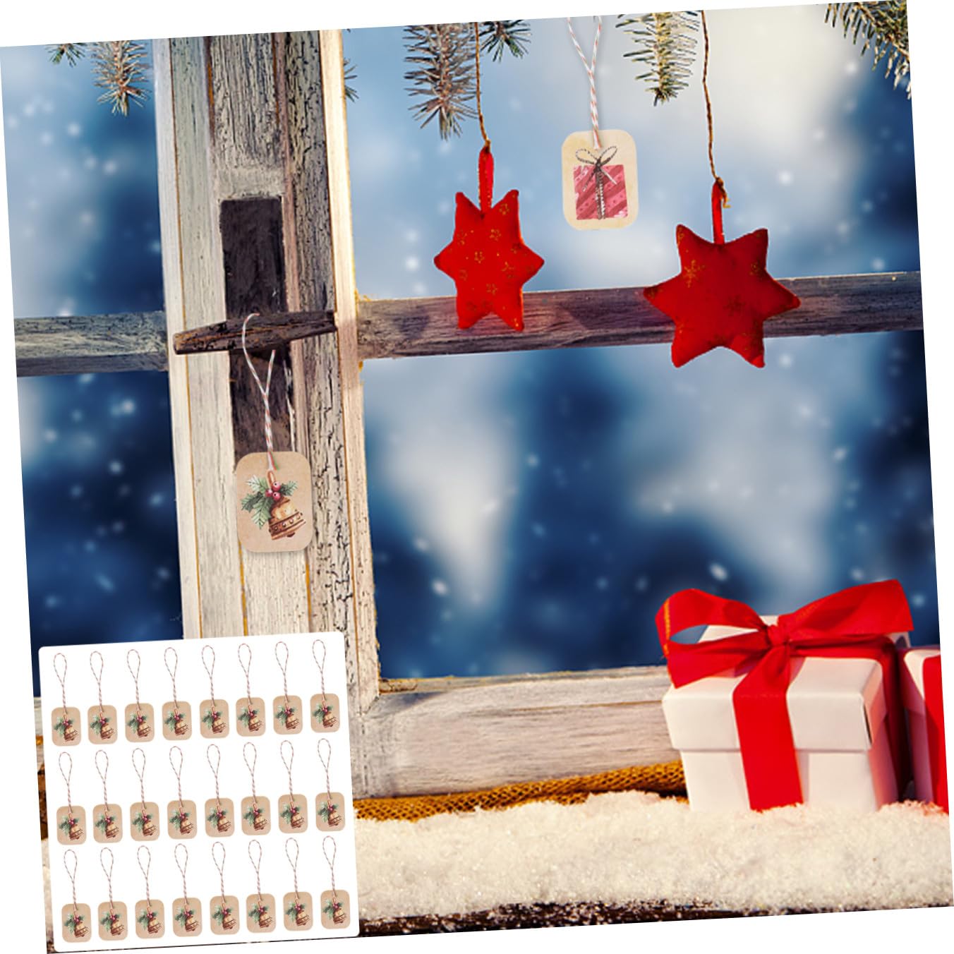 FOMIYES 3 Set Cartellino Natalizio Carta Di Benedizione Di Natale Etichette Natalizie Etichette Natale Tag Natale Tag Del Festival Etichetta Di Babbo Natale Appesa 250 Pezzi*3