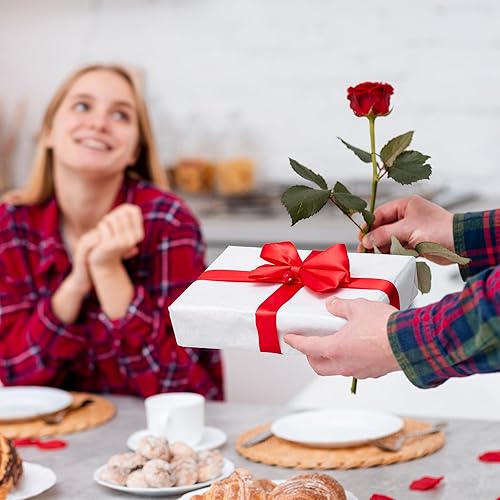 Miniatura 5 de 120 hojas de papel de seda rojo para bolsas de regalo, papel de regalo de 20 x 20 pulgadas para el día de San Valentín, boda, día de la madre,