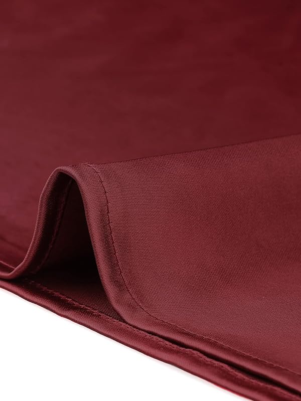 Allegra K Women's Satin Tank Tops Dressy Casual Camisole Bow Tie Mock Neck Sleeveless Work Blouse Shirt Medium Burgundy by Allegra K - Used condition - Image 9