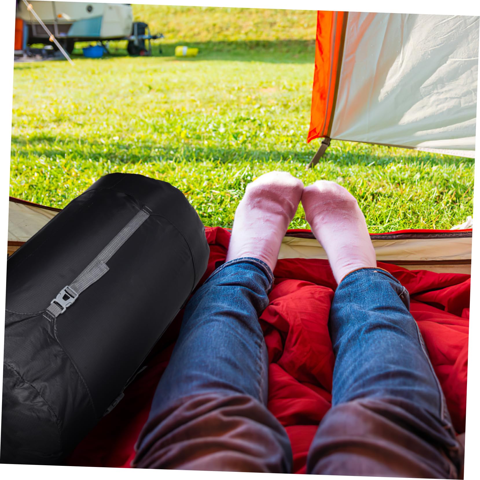 BESPORTBLE 2pcs Sleeping Bag Sack Sleeping Bag Storage Sack Made of Soft Polyester Easy to Use