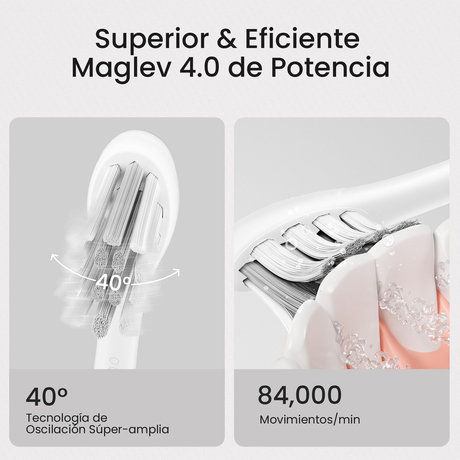 Cepillo eléctrico Oclean X Elite 10 Set, AI cepillado personalizado，Pantalla táctil con seguimiento de 12 áreas, 40°de oscilación, 5 Modos, Temporizador, 40 Días, Pronóstico del tiempo, IPX7, Gris