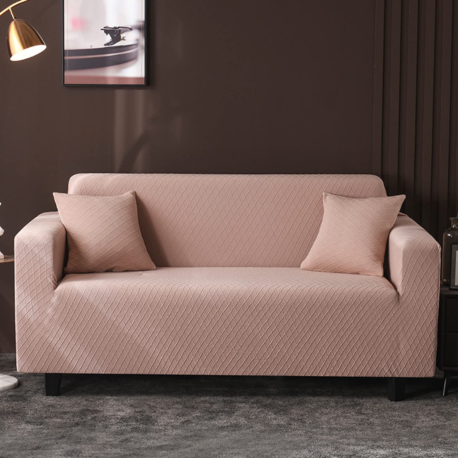 Housse de canapé extensible contre les griffures de chat camel