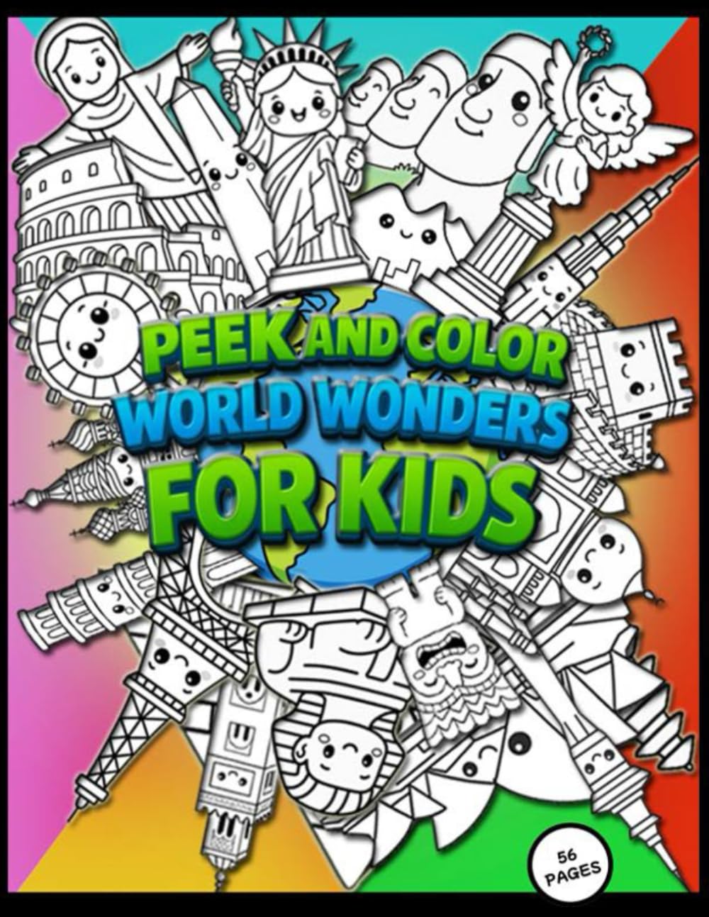 Peek and Color: World Wonders for Kids: A Coloring Adventure Around the World