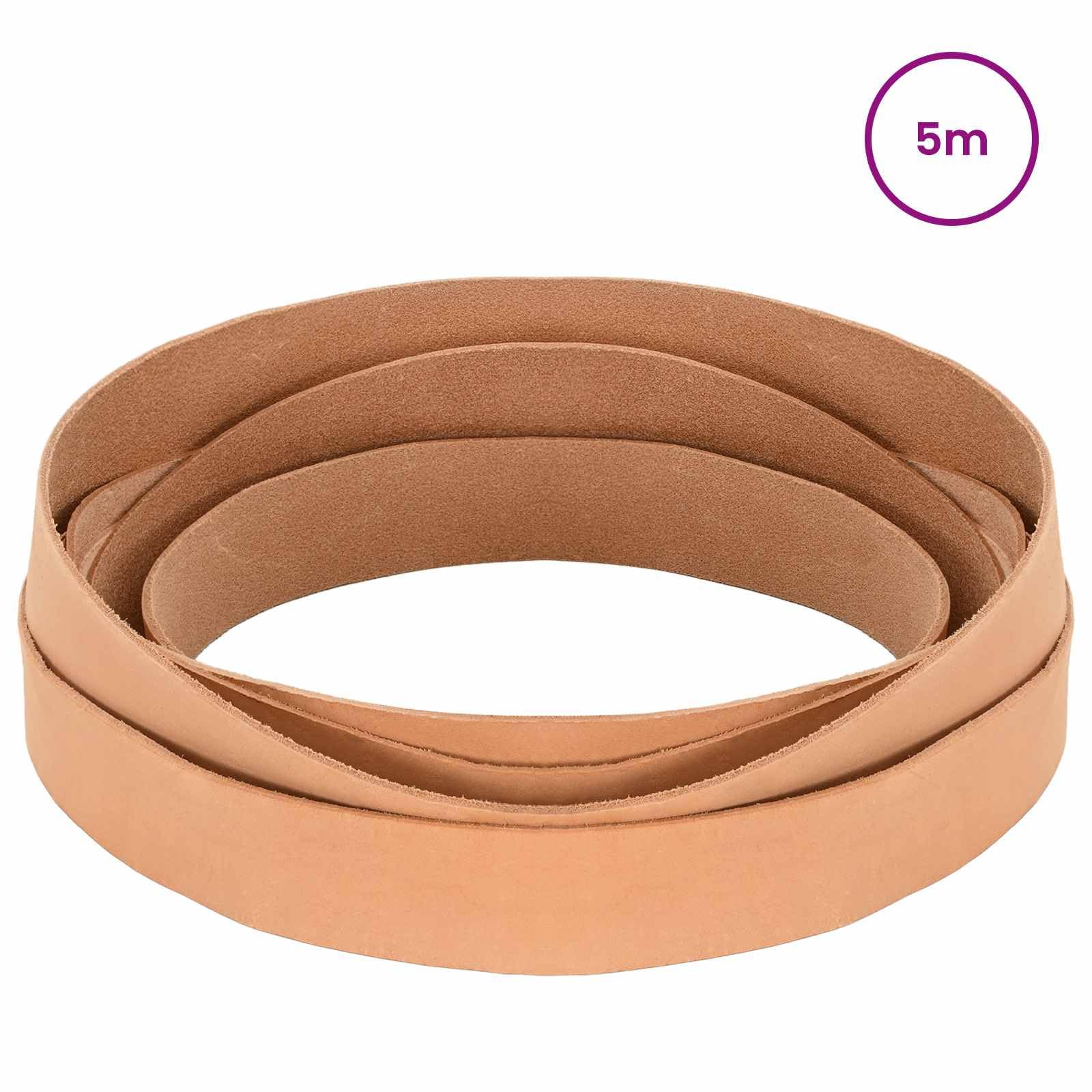 Lederriemen Hellbraun 500 x 3,5 cm Lederband zum Befestigen und Buendeln