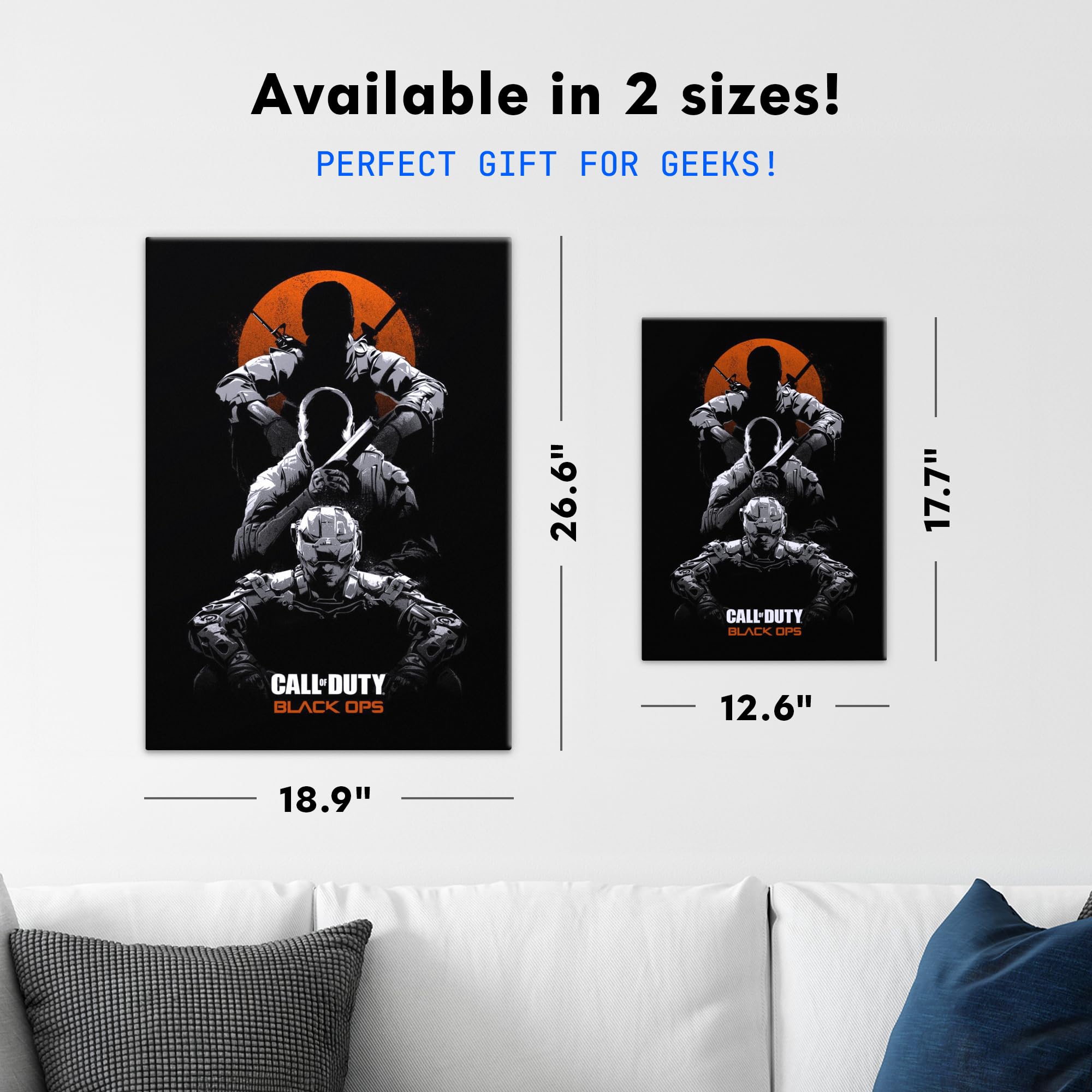 Displate Metal Poster Call of Duty CoD Black Ops Wandbild 32 x 45 cm | Magnetische Befestigung Wandposter. Wanddeko, Metall Wandkunst, Wanddekoration im Wohnzimmer in Schlafzimmern & Büros.