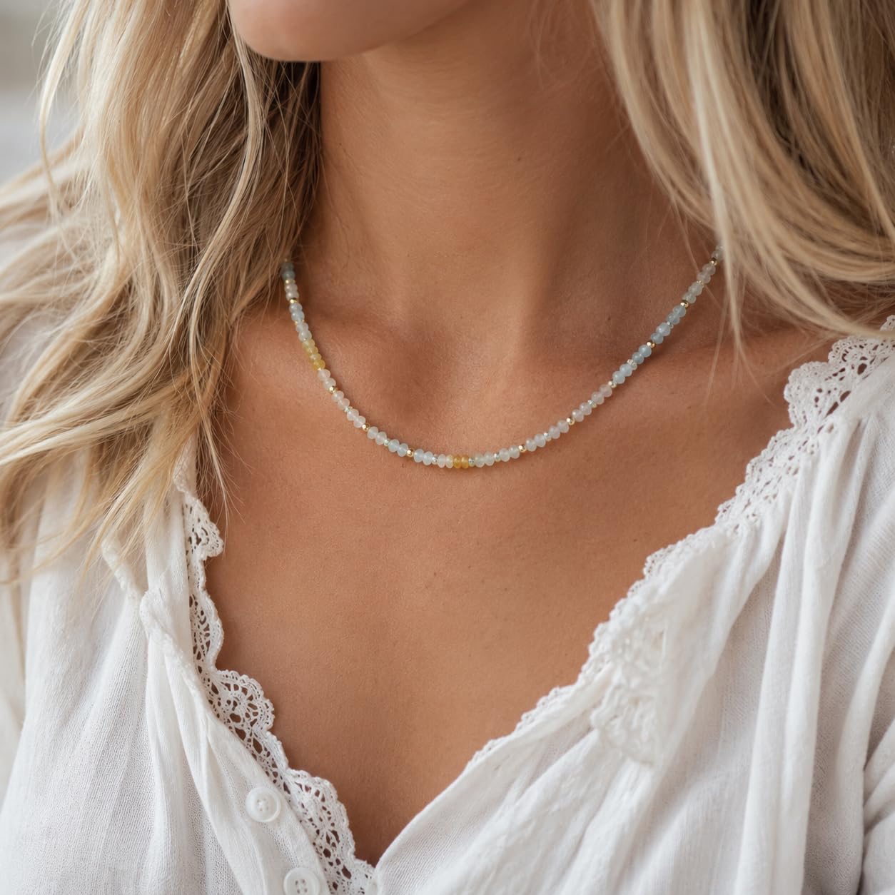 Sophia Rose Collana Berillo Multicolore Donna Pietre Naturali
