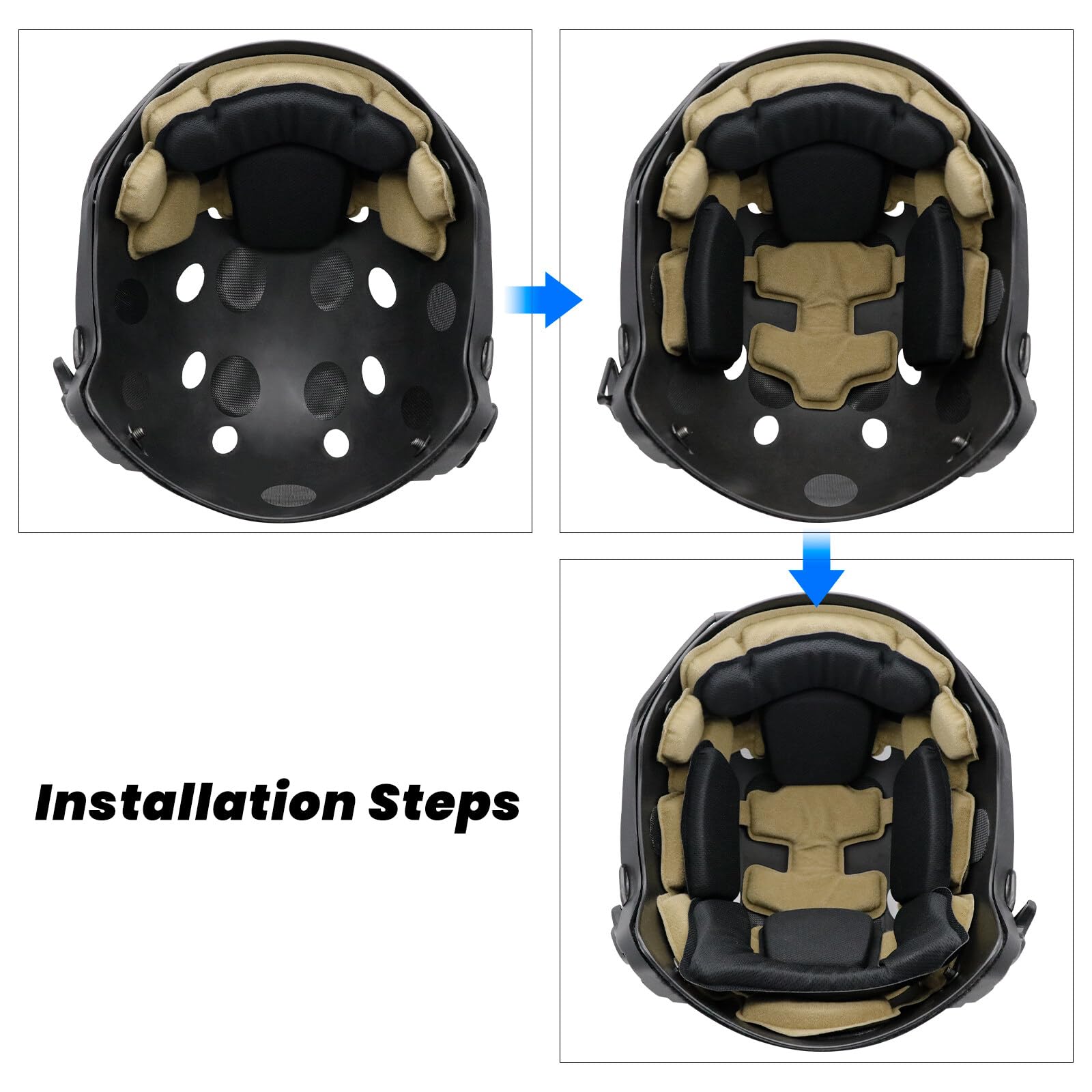 Yzpacc Tactical Helmet Padding Kit - Image 2