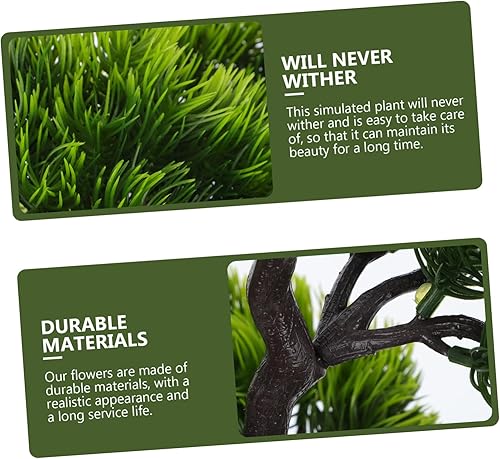 Miniatura 2 de 1 planta artificial en maceta de pino artificial, plantas de casa en maceta, decoración de árbol de pino simulado, decoración de escritorio, pino,