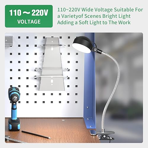 Miniatura 3 de Luz de máquina LED, luz de abrazadera de clip de 12 W, lámpara de cuello de cisne flexible a prueba de agua IP65 1200 lúmenes para fresado de torno,