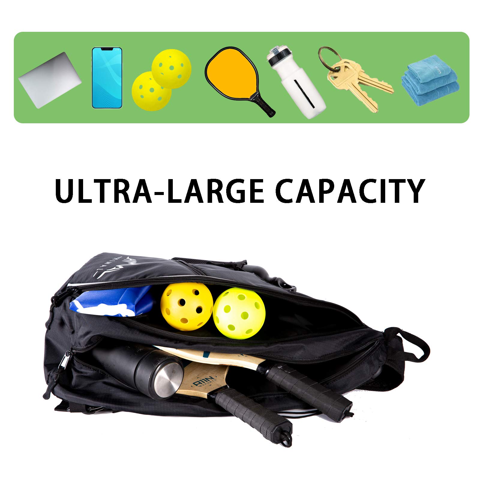 Himal Pickleball Bag Adjustable Pickleball,Tennis,Racketball Sling Bag