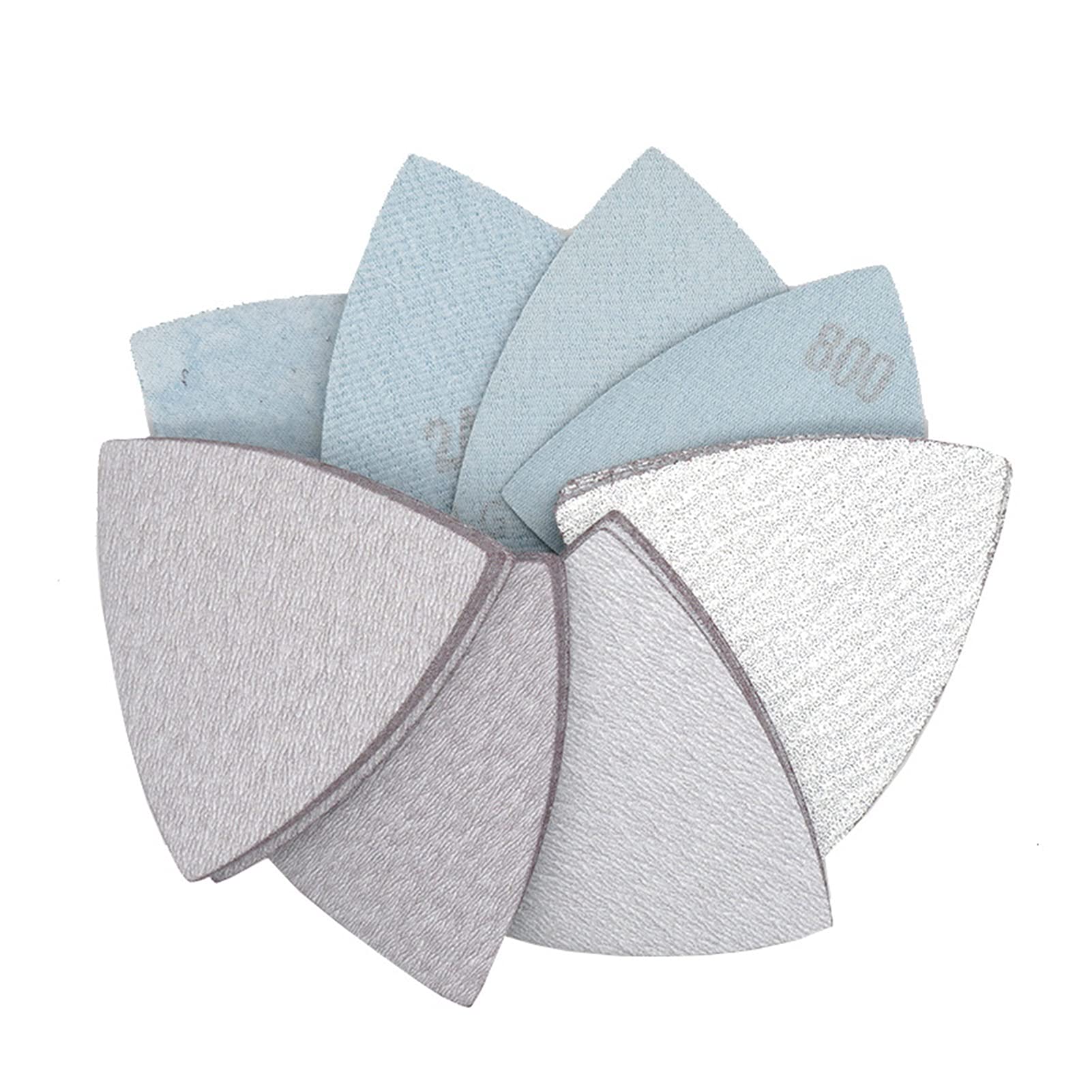 Pulido, lijar papel de lija 100 unids Hook and Loop Flocking Seco Landspaper Sanding Disc Aumina 90x90x90mm 60 a 1200 arena gruesa para pulir y moler (Grit : 400)