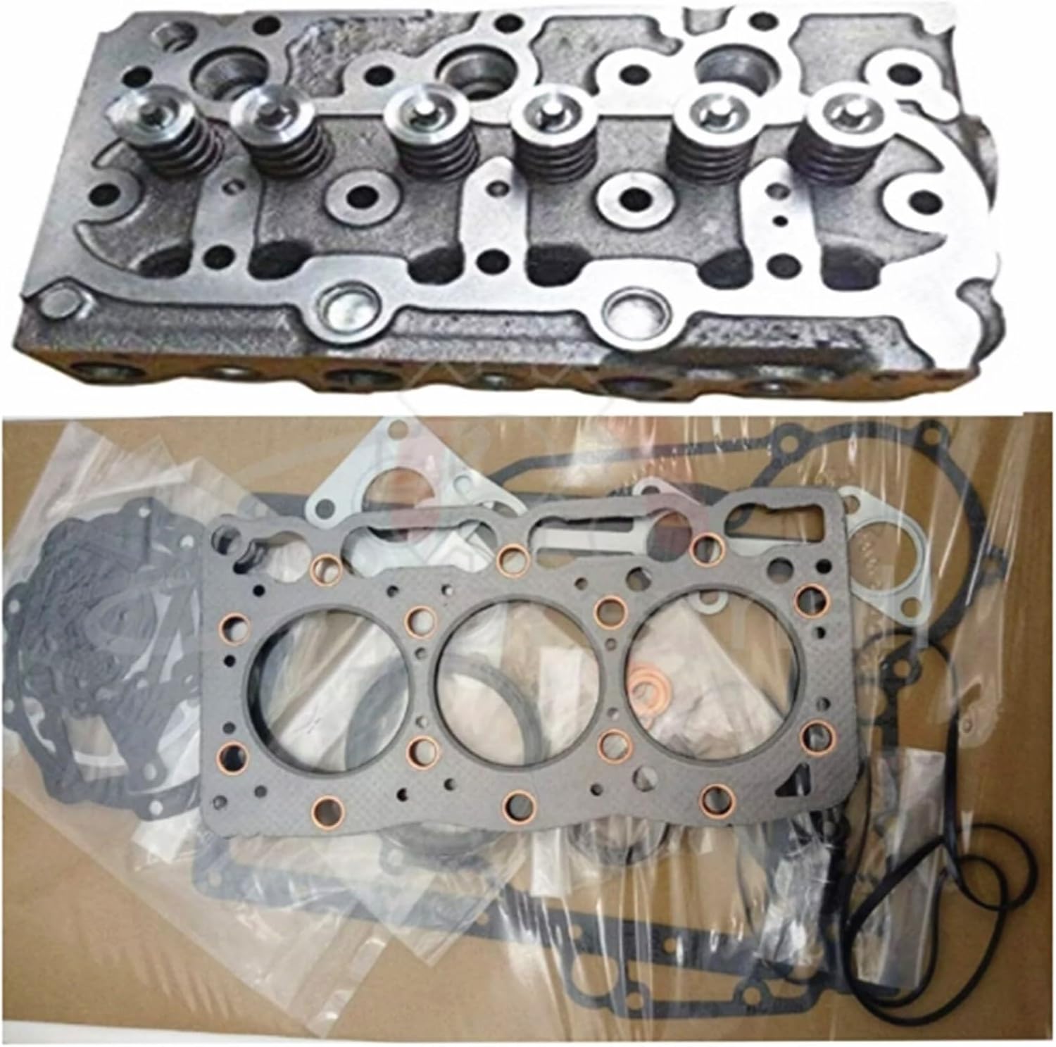 D905 Complete Cylinder Head + Full Gasket Set Replacement for Kubota D905 Engine B1700DT B1700E B1700HST-D Tractor