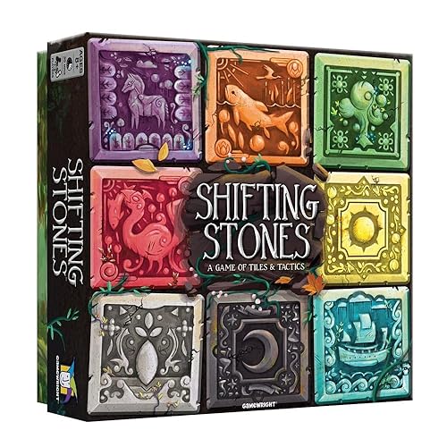 Gamewright - Shifting Stones – Un Juego Visual de Estrategia Familiar de Móviles, Cartas y Tácticas, 8 años +