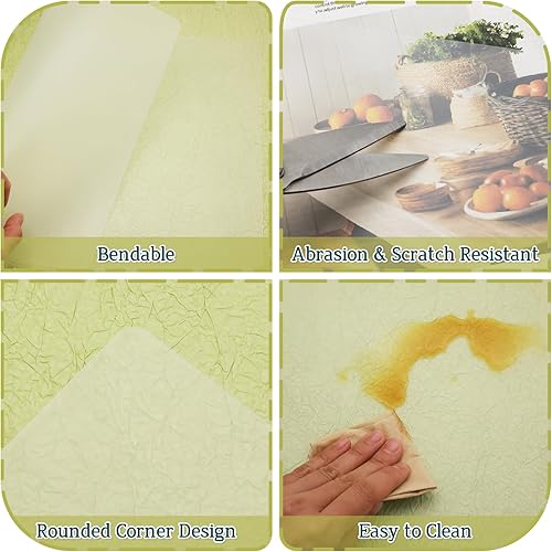 Miniatura 3 de Paquete de 10 manteles individuales de plástico de 17 x 11 pulgadas, manteles individuales transparentes lavables, manteles de vinilo para