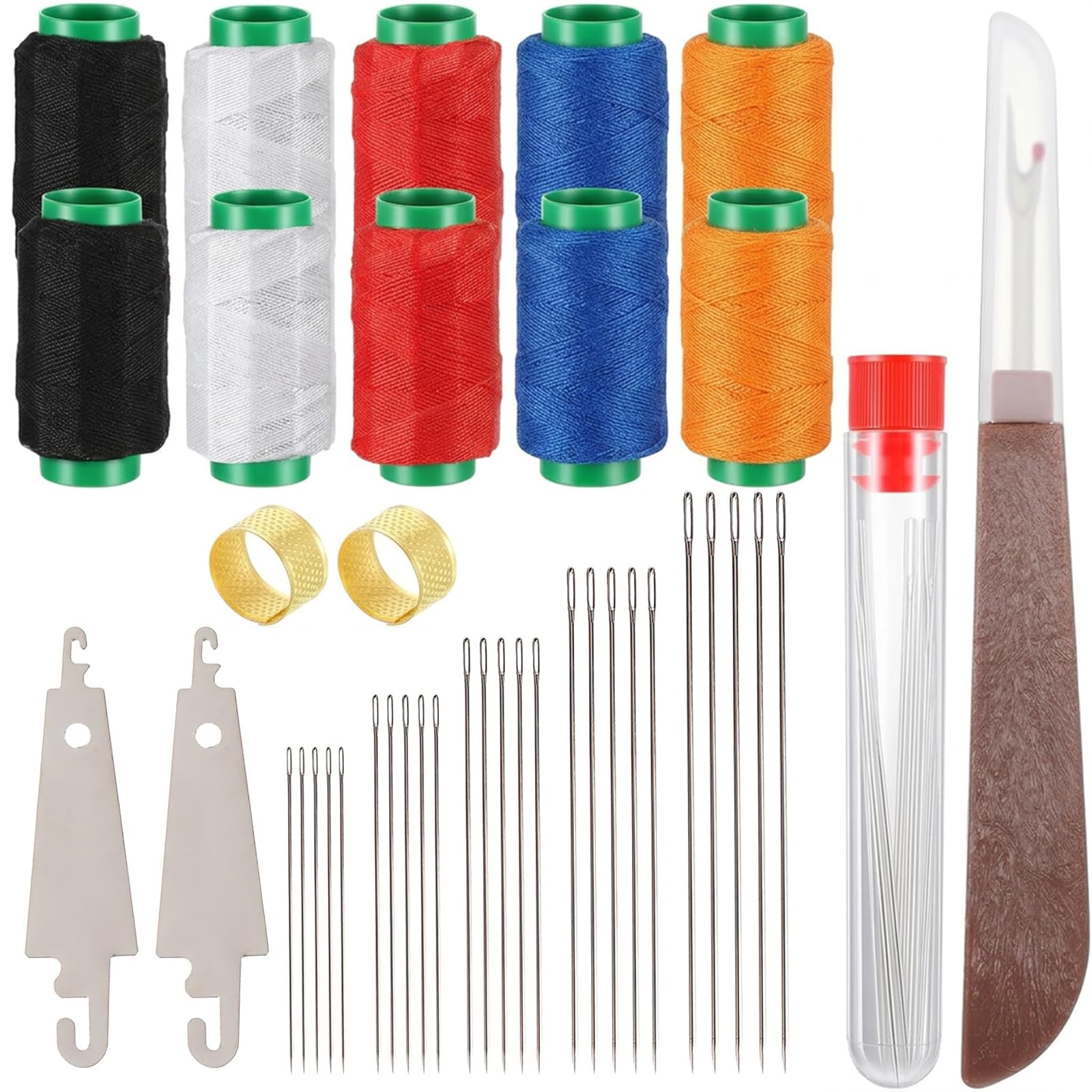 Terilamy 41 Pcs Sewing Kit For Adults Beginners, Stainless Steel Needles And Thread Kit With Seam Ripper Thimble Threader, Portable Travel Sewing Set For Repairing Embroidery Diy Crafts