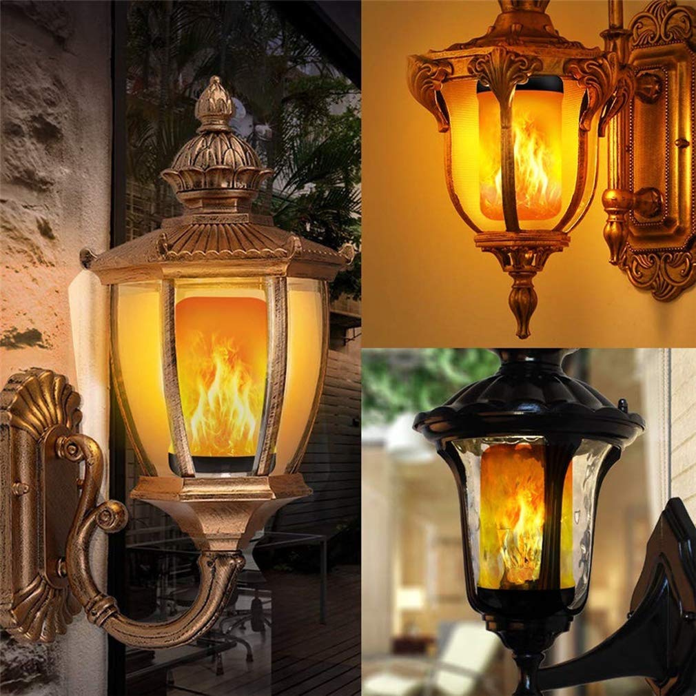 Lampadina A Fiamma 5W, E27 LED Effetto Fuoco Tremolante Lampadina E14 LED Flickering Fire Effect Lampadina con 4 modalità Flicker Fiamma Lampadina per Natale Casa Hotel Bar,E14,4pcs