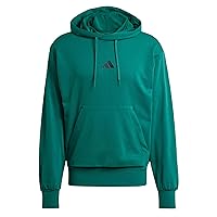 adidas Homme Essentials FEELCOZY French Terry Hoodie, Collegiate Green/Black