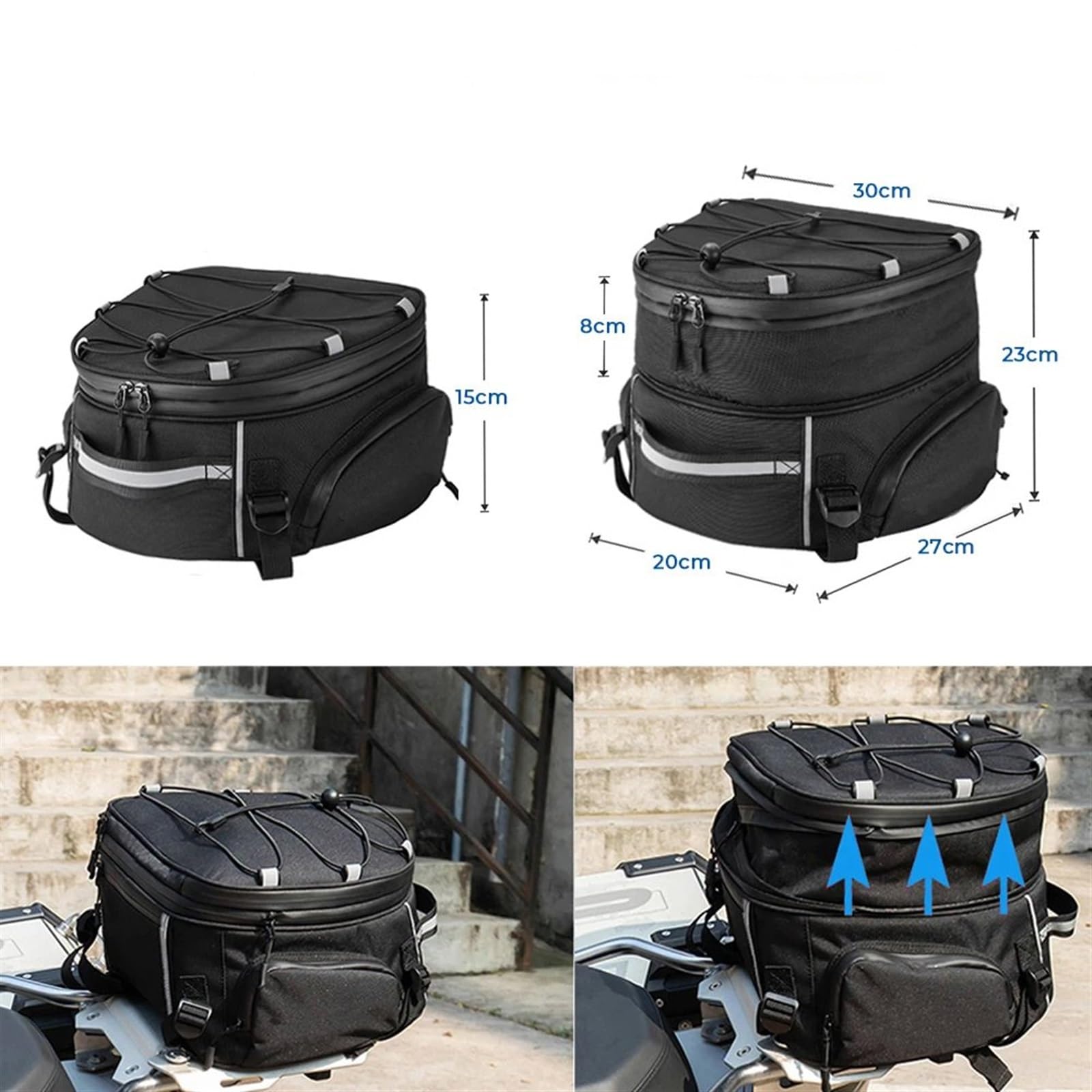 CXEPI Borsa Da Sella Laterale Per BMW R1250GS ADV (2018-2020) – Tessuto Oxford, 404g, Nera - 3
