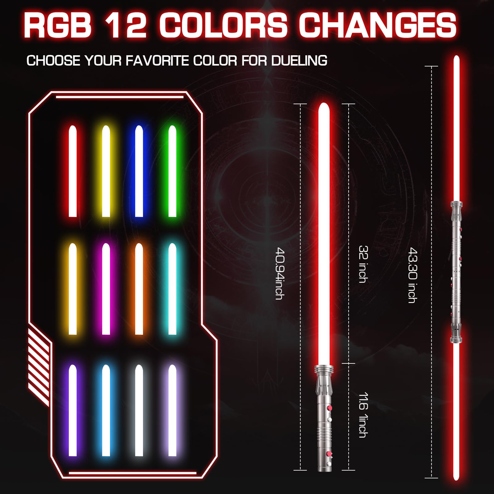 カスタムライトセーバー　ダブルブレード　RGB ダブルブレード RGB ライトセーバー | カスタムデュアルブレード