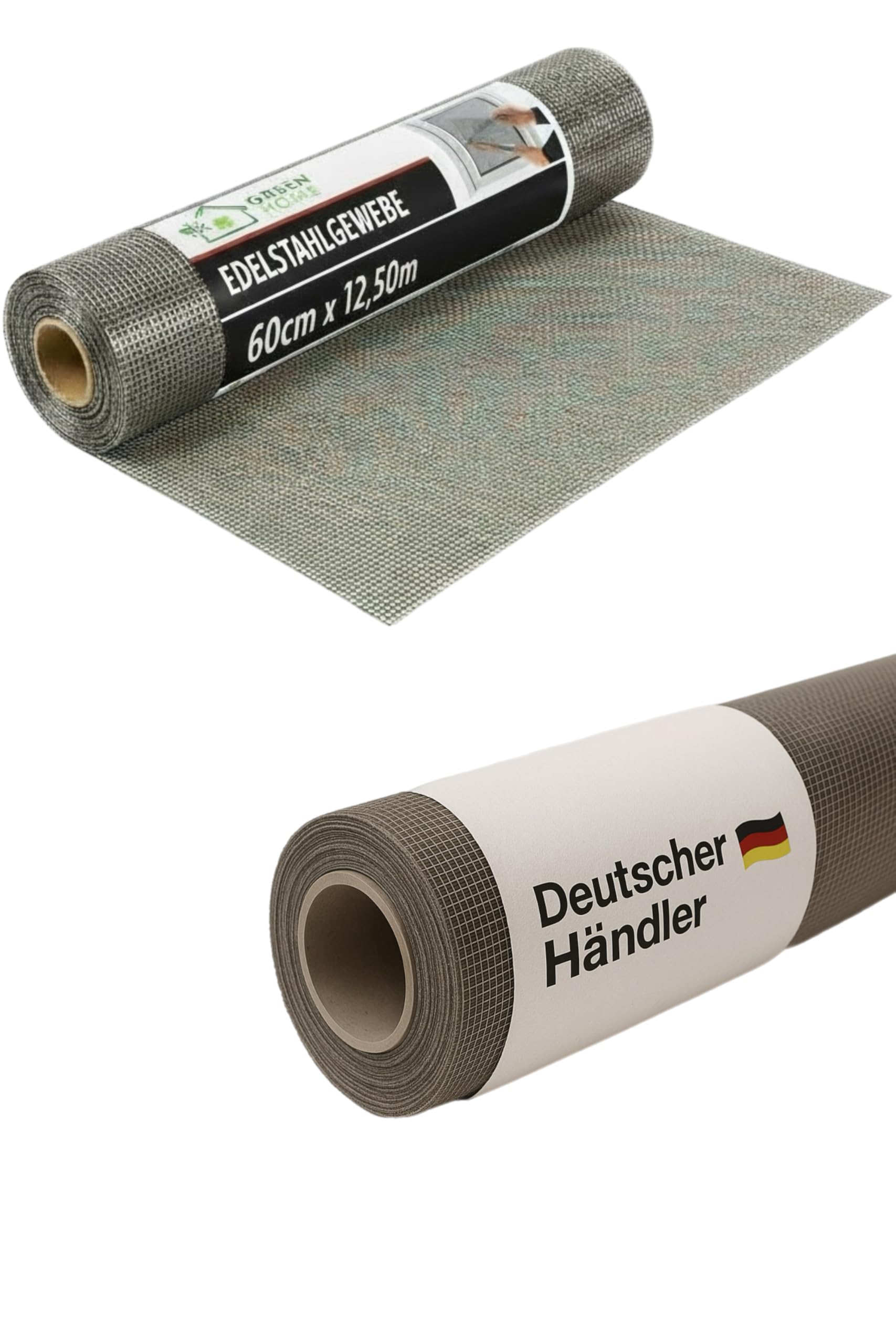Edelstahl Fliegengitter 12,5 m x 0,6 m | V2A Edelstahlgewebe feinmaschig, robust & zuschneidbar – Insektenschutz, Nagerschutz, wetterfest | 12,5 m x 60 cm Breite