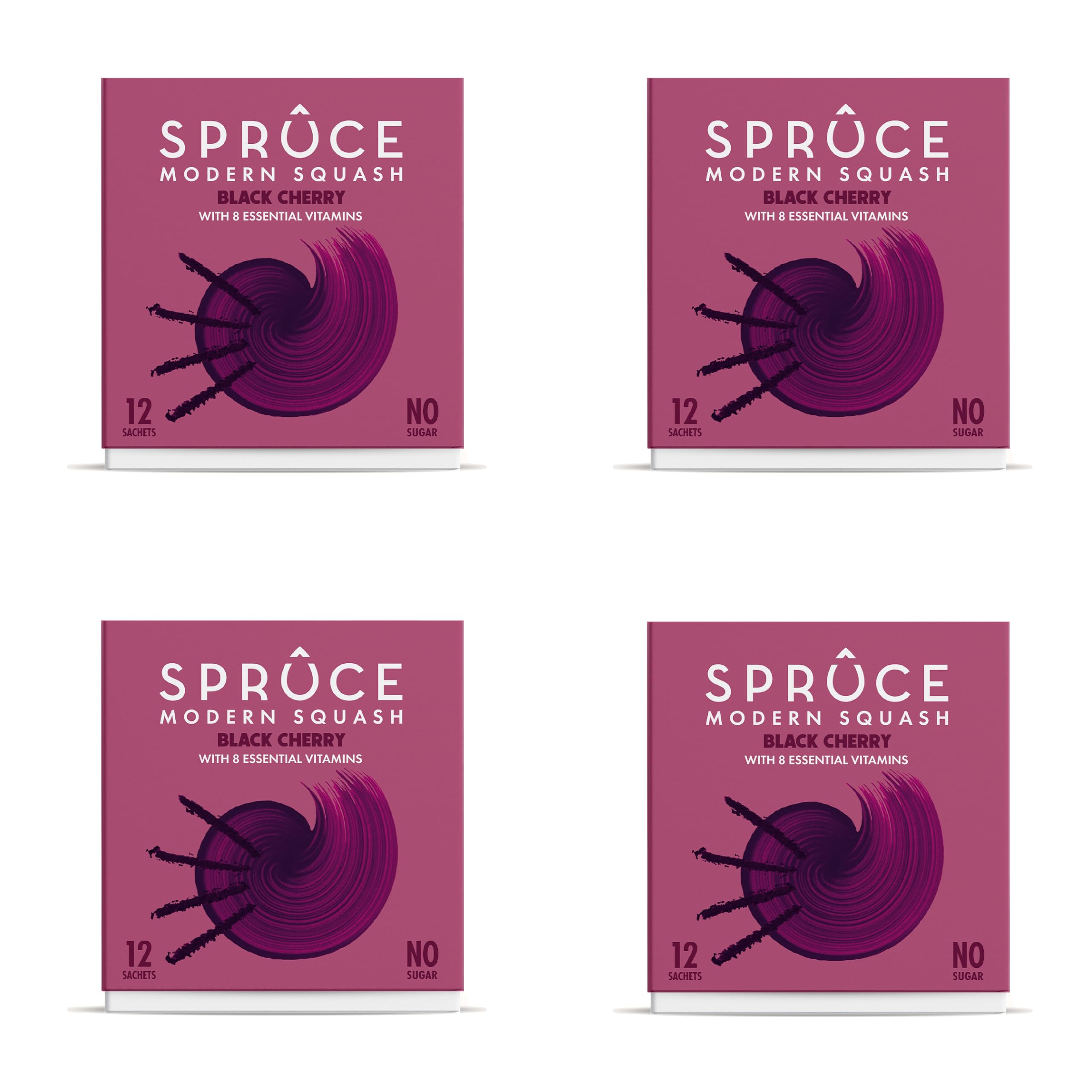 Sugar-Free, Low Calorie Water Enhancer With Ginkgo Biloba – Antioxidant – Supports Cognition, Focus & Memory, Hydration Powder With Vitamins & Minerals - Black Cherry, 48 Sachets