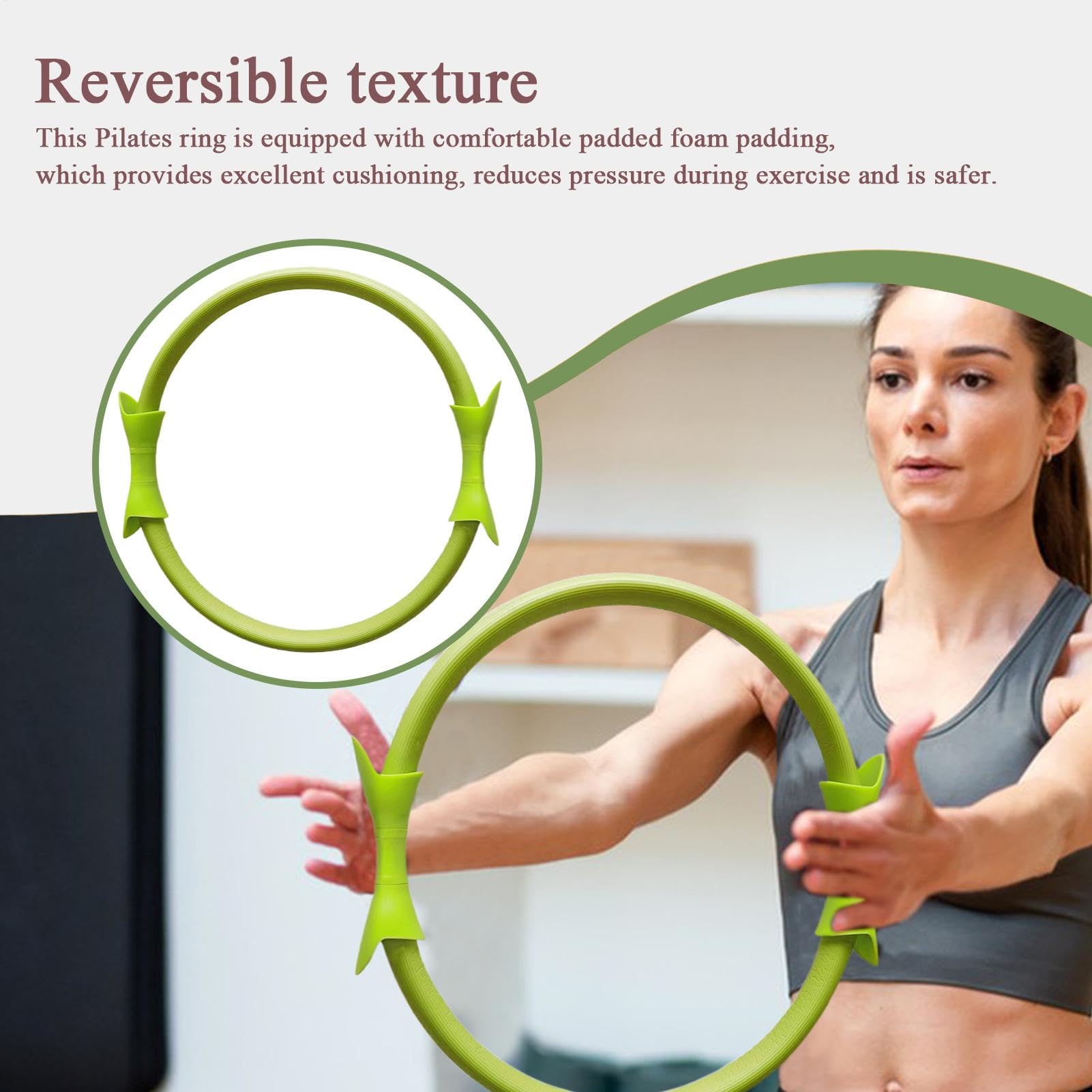 Anneau de Yoga Pilates, Toning Pilates Ring | RÉSISTANCE Pilates Ring Fitness LEGONDES LEGERS | Équipement d'exercice à Double poignée tonifier Les Accessoires de Yoga pour Les Cuisses et Les Bras