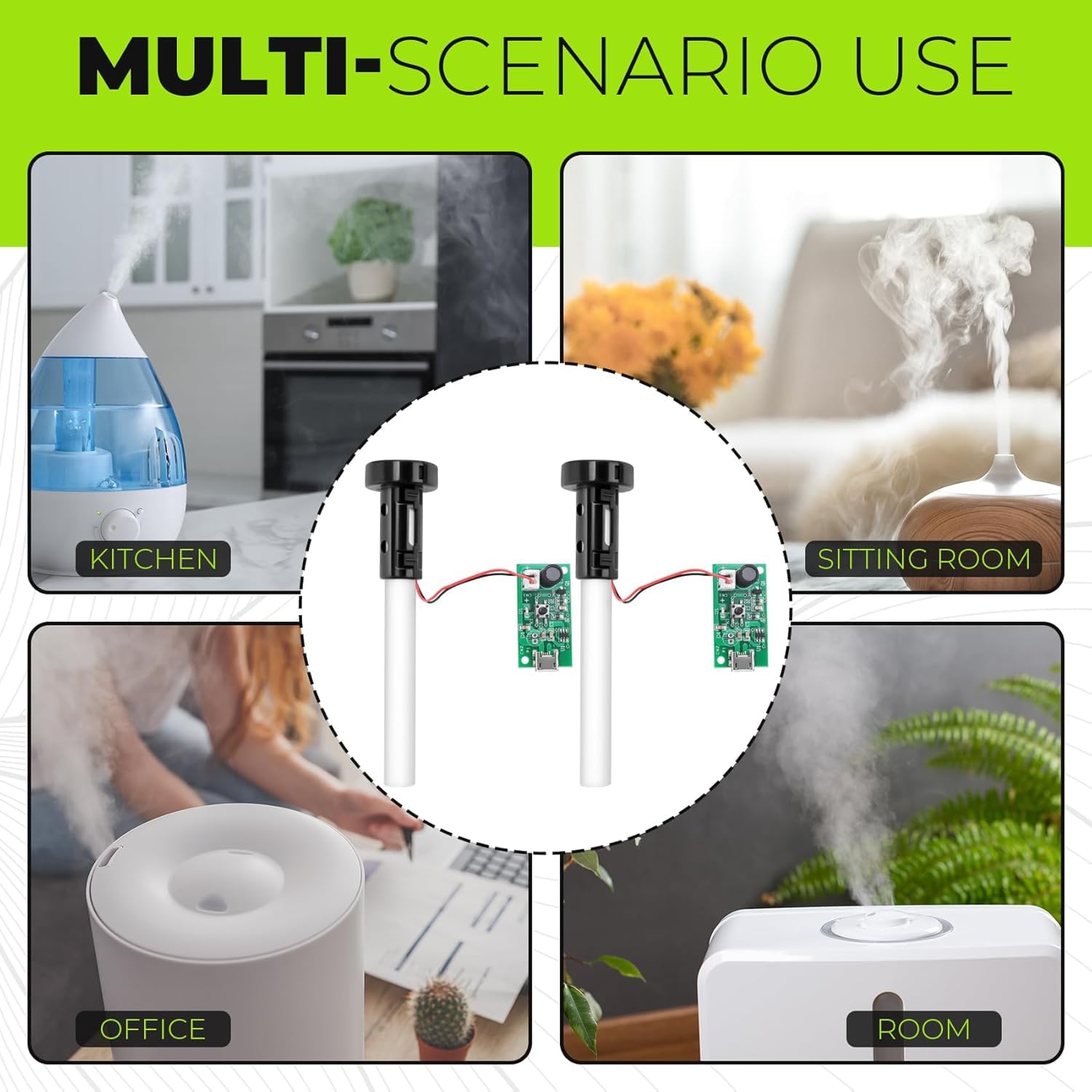 8 Pezzi 20MM ultrasuoni Fogger atomizzatore Piastra Accessori umidificatore Guarnizione in Gomma