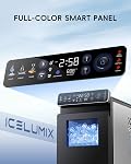 Ecozy Countertop des fabricants de glace, Ultra Slim Design avec panneau à couleurs complètes, lumières intérieures, 26 lbs/24H, Machine à glace auto-nettoyante pour la maison/cuisine/RV