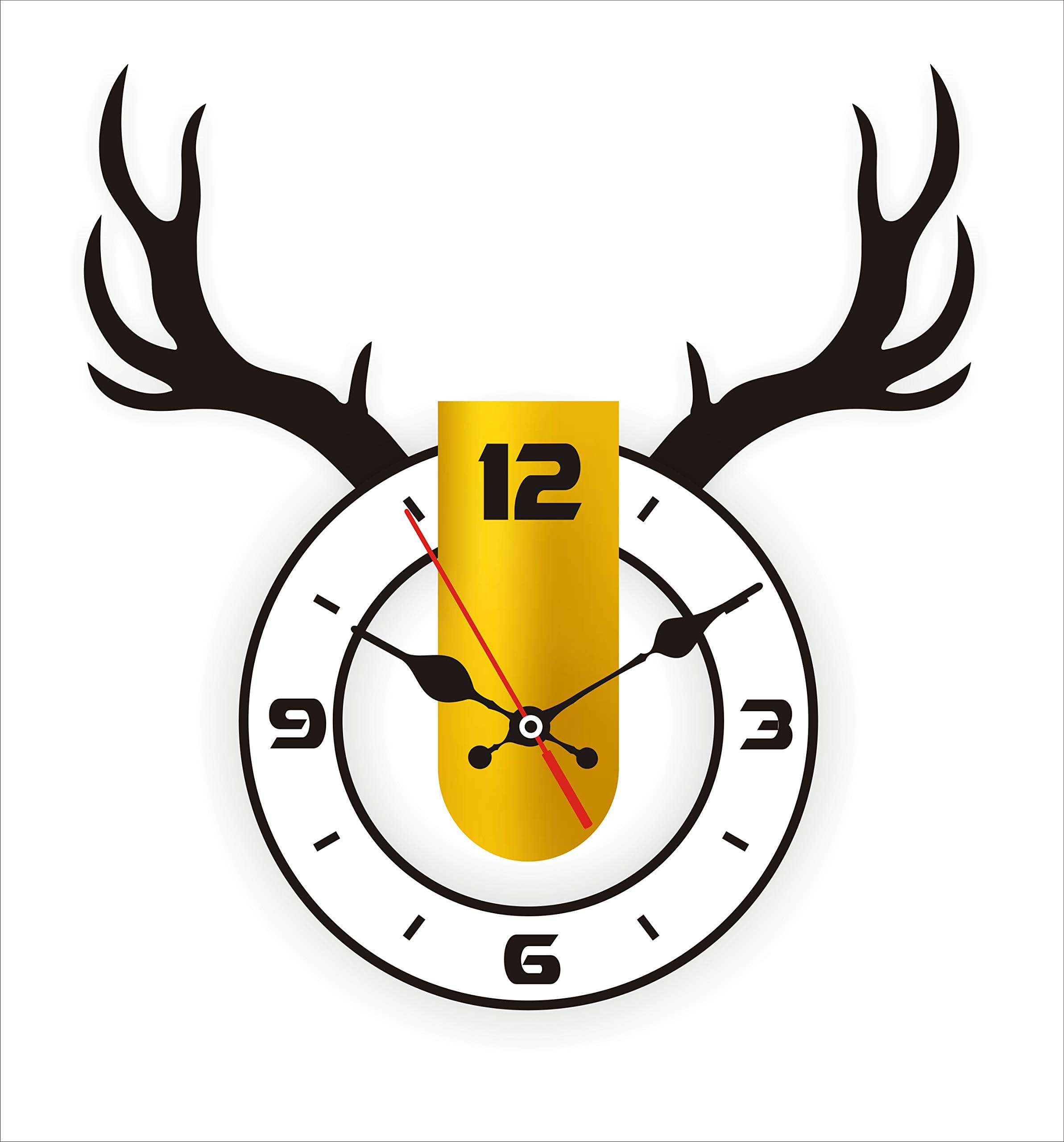 Plastic 3D Wall Clock (White, 16 x 15.2 Inches)