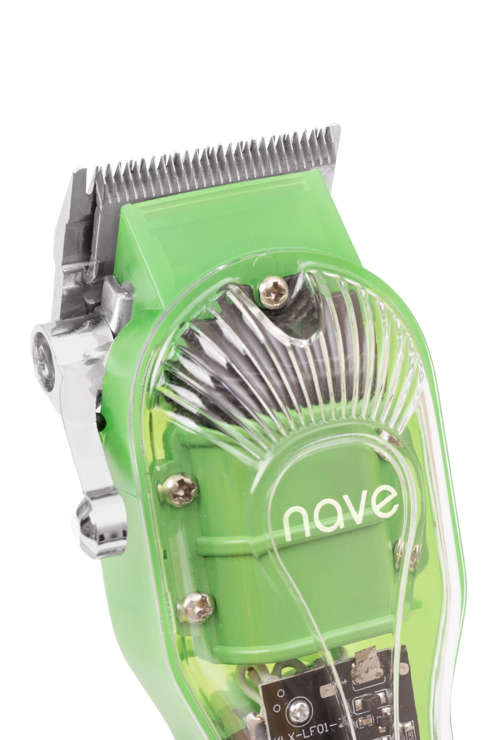 Nave Tagliacapelli senza fili per uomo, tagliacapelli professionale a T a distanza zero, ricaricabile, display LCD, lama regolabile e pettini, uso domestico e barbiere (verde)
