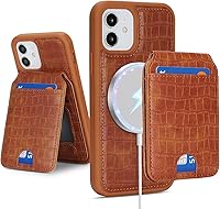 Vista 9 de Havaya Funda para iPhone 12 y iPhone 12 Pro, cartera compatible con magsaf 2 en 1, desmontable magnética con tarjetero y ranura trasera