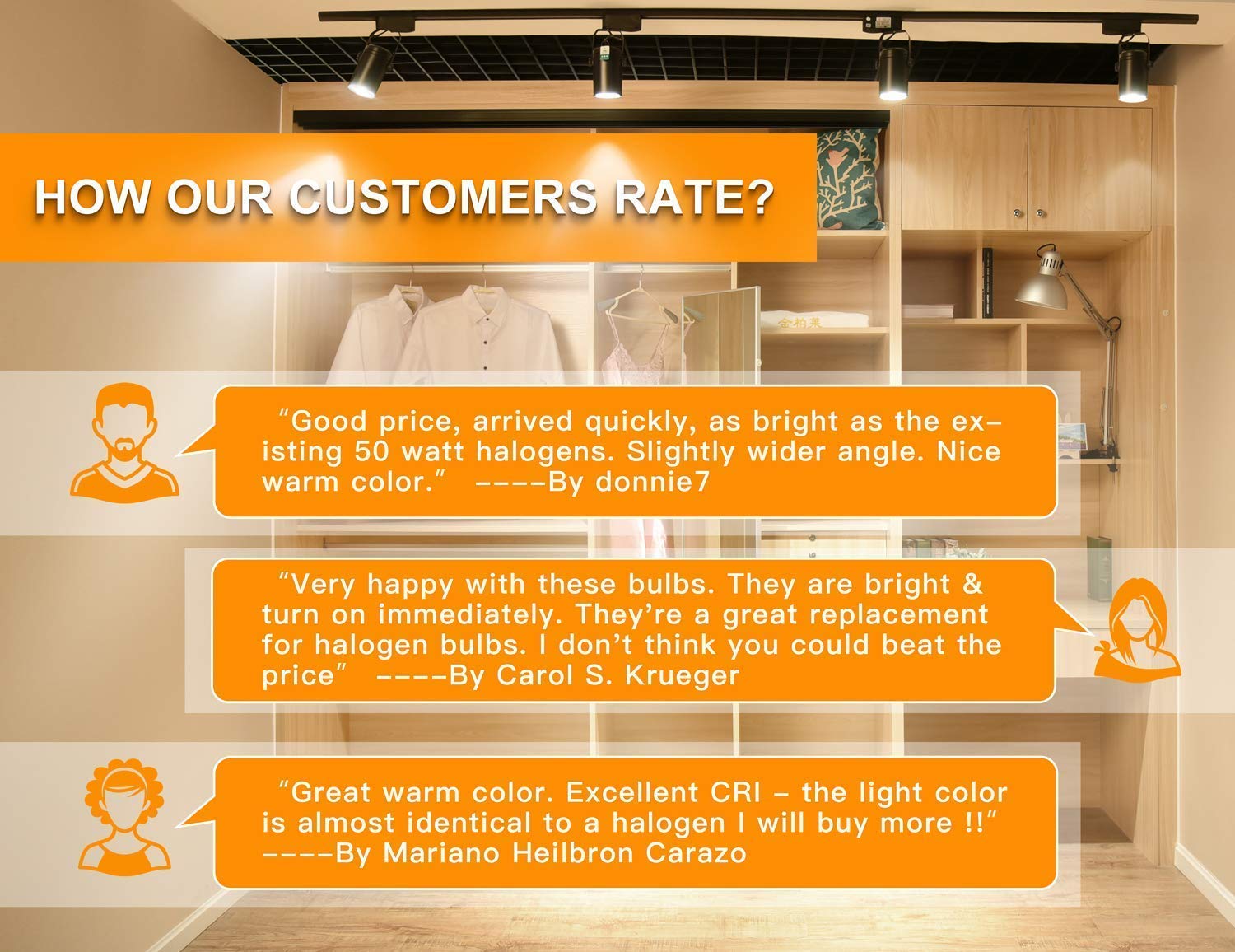 12 Pack MR16 LED Bulbs 50W Halogen Equivalent, 2700K Warm White, 5W GU5 ...