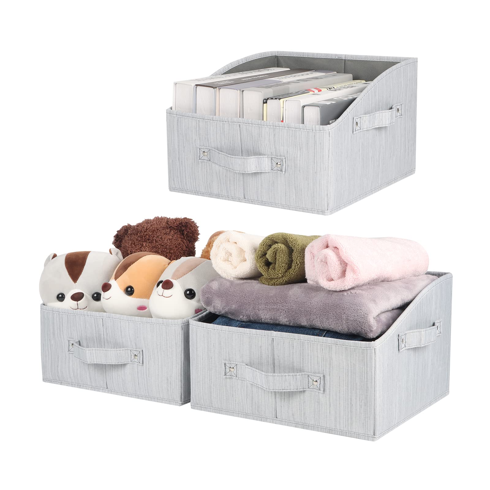 Homsorout Aufbewahrungskörbe Trapezförmig - Faltbare Stoffboxen 42x28x20 Cm Für Regal, Schrank & Spielzeug