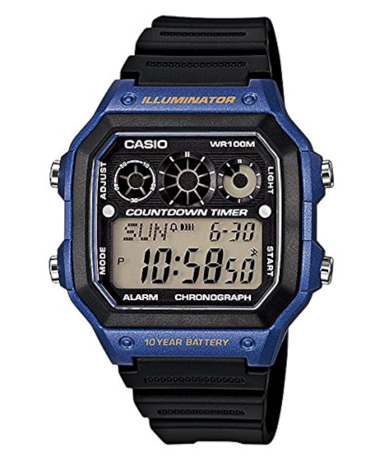 Casio Casual Watch For Unisex Digital Resin - AE-1300WH-2AVDF
