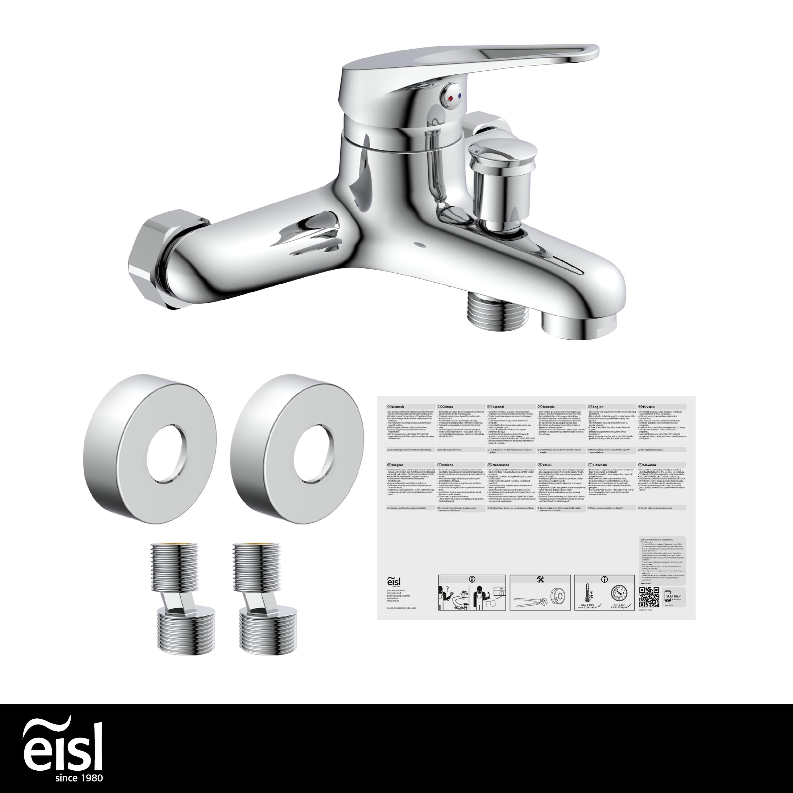 EISL NI023SCR Speed Mitigeur de baignoire, Mitigeur de bain pour la baignoire, Mitigeur monocommandé pour le bain, chrome