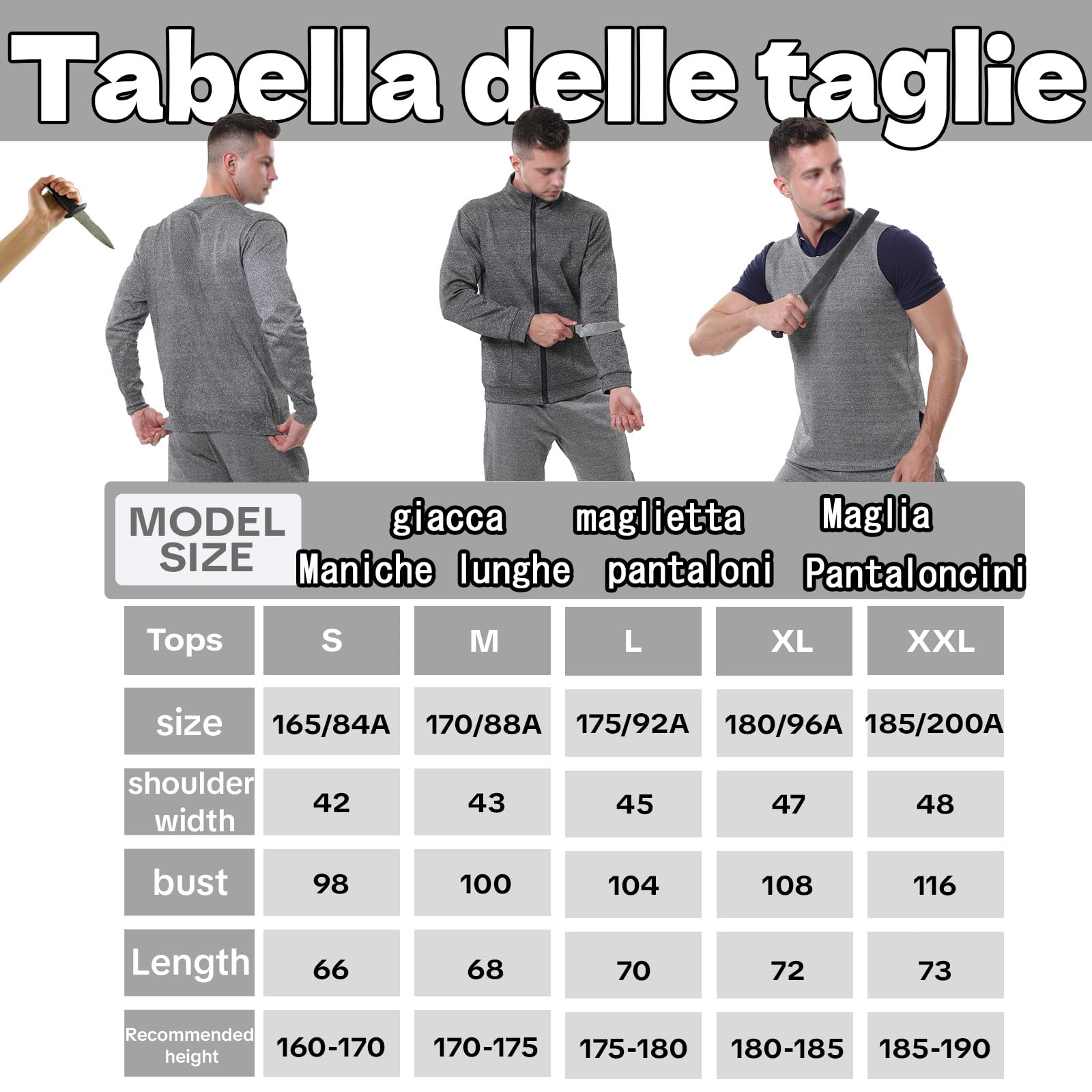 Giacca anti coltello,maglia antitaglio, Autodifesa Anti-Pugnalata,Anti-Perforazione,Anti-Taglio,Anti-Morso,protezione di sicurezza Per Polizia, Sicurezza, Viaggi Notturni