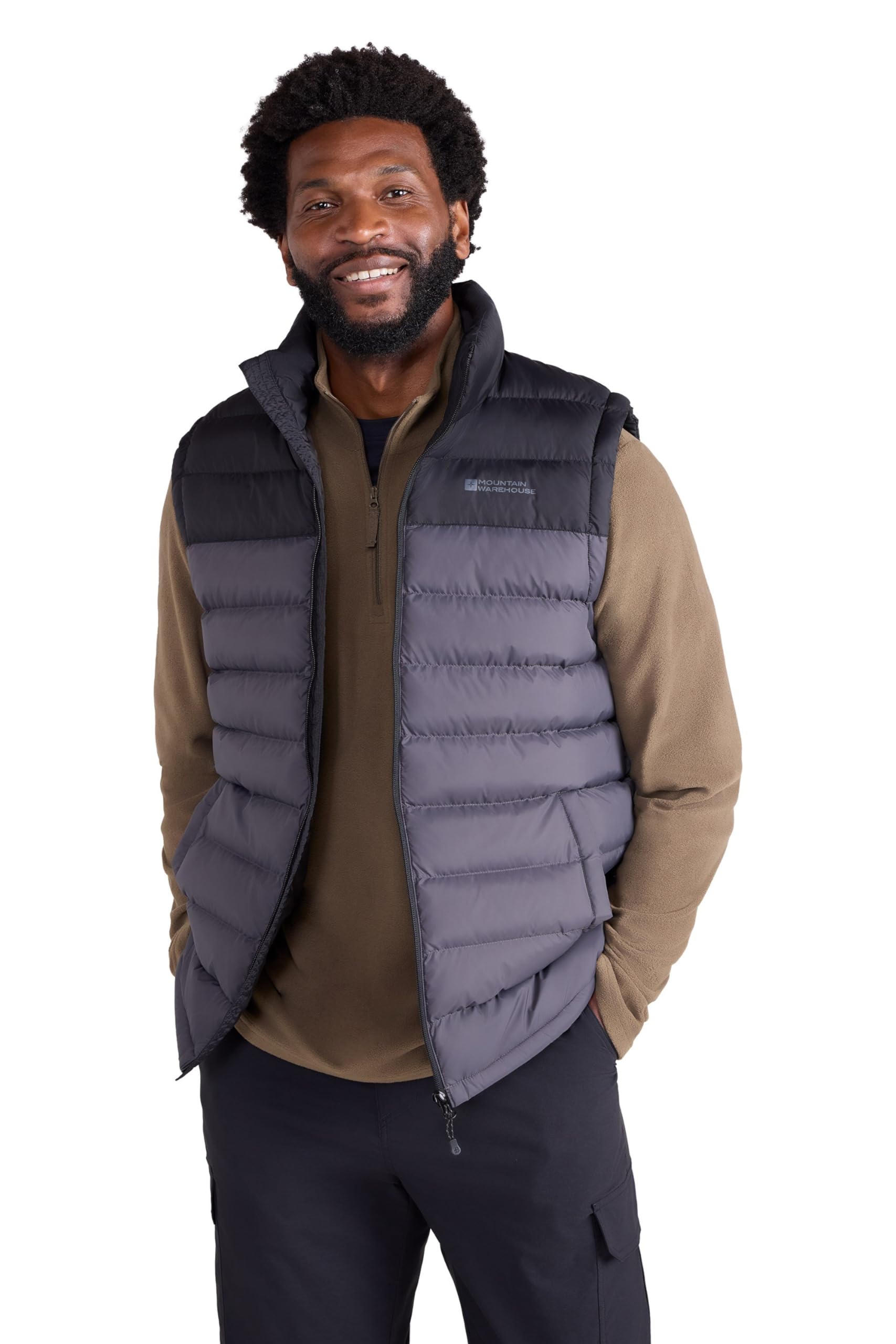 Mountain Warehouse Men's Dark Grey Seasons Padded Puffer Gilet Xs