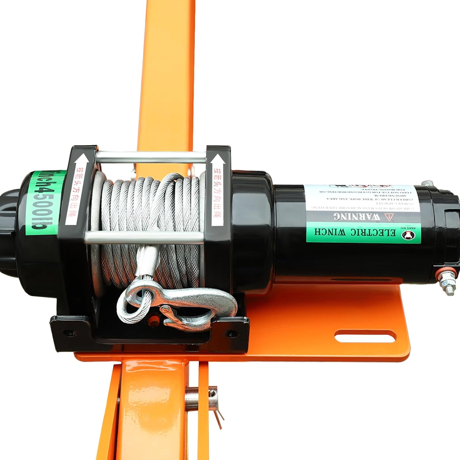 Truck-Mounted Crane Hoist 1100lbs Capacity Lifting Height Angle Adjustable 360°rotatable Base Pickup Truck Jib Cranes with Electric Winch and Remote Control