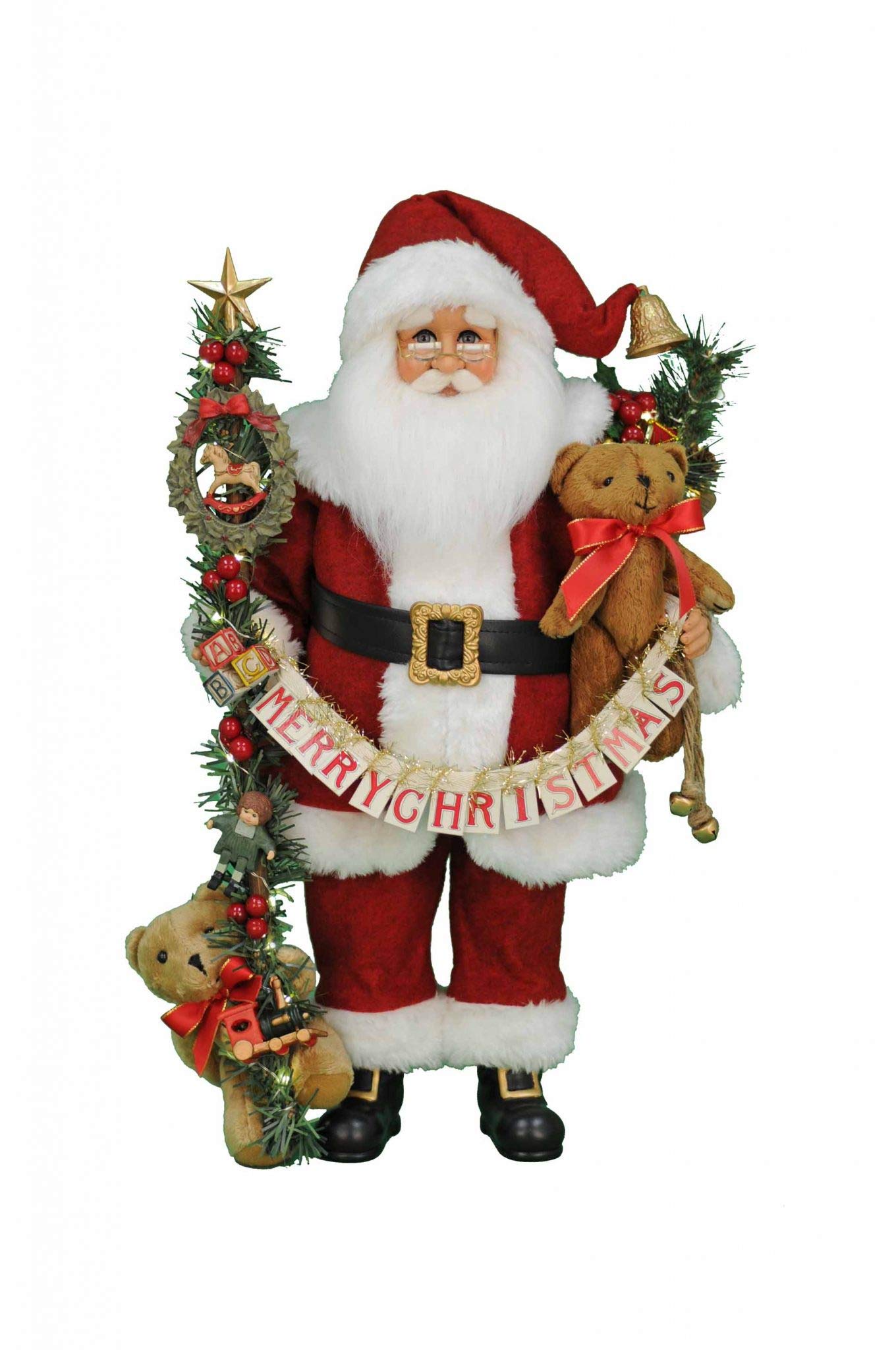 Karen DidionOriginals Lighted Musical Christmas Santa Figurine, 20 Inches