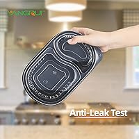 Vista 5 de YANGRUI Paquete de 35 recipientes retráctiles para llevar de 21 onzas, reutilizables, lavables a máquina, extragruesos, sin BPA, para preparación